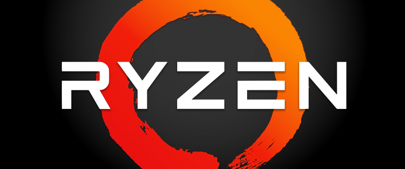 AMD Ryzen, Dark background, Logo