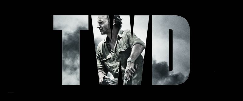 The Walking Dead, 8K, Rick Grimes, Andrew Lincoln, Black background, 5K, AMOLED, TV series, AMC series