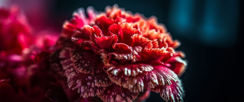 Carnation, Red flower, Closeup Photography, Macro, Red aesthetic