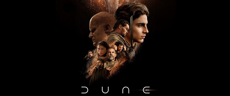 Dune, Black background, Movie poster, 5K