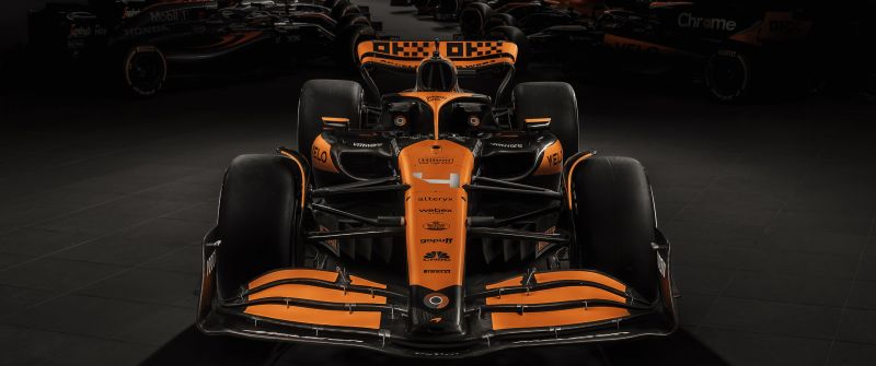 McLaren MCL38, F1 Cars, Dark background, 2024, Formula One cars