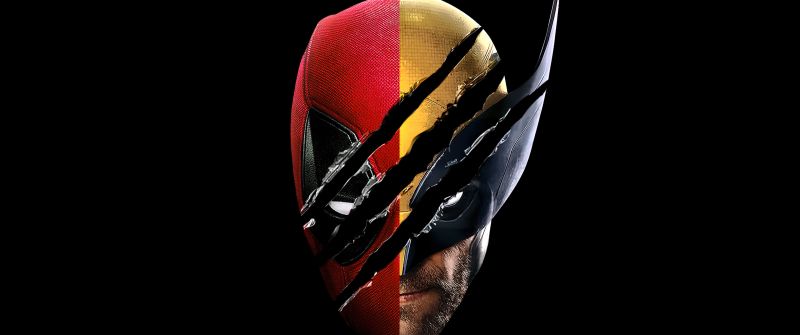 Deadpool & Wolverine, AMOLED, Fan Art, Black background, 2024 Movies