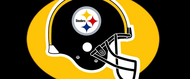 Pittsburgh Steelers, Helmet, American football team, NFL team, Black background