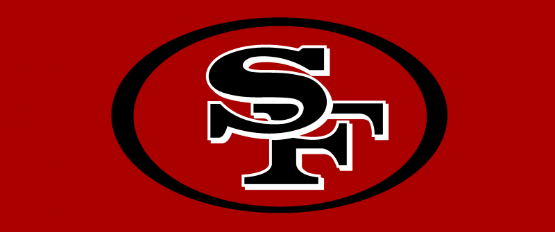 San Francisco 49ers, Red background, American football team