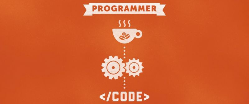 Programmer, Code, Programmer quotes, Orange background