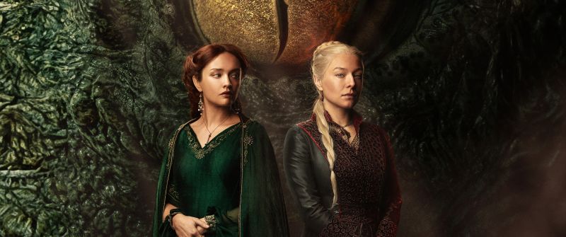 Alicent Hightower, Princess Rhaenyra Targaryen, House of the Dragon, Emma D'Arcy, Olivia Cooke, 5K