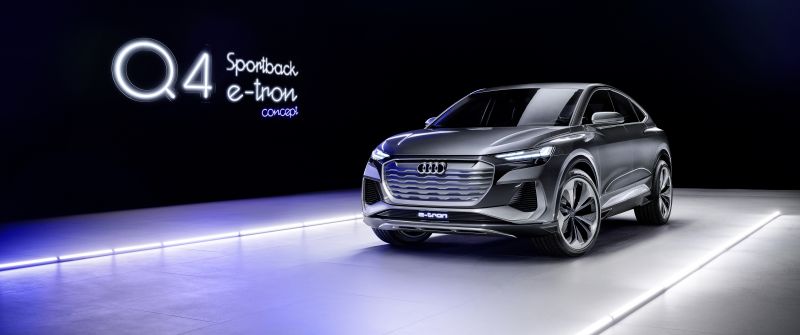 Audi Q4 Sportback e-tron, Electric SUV, Concept cars, 2020, 5K