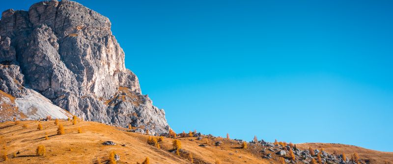 Cliff, Landscape, Autumn, Clear sky, Blue Sky