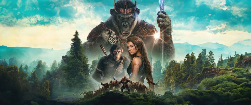 Kingdom of the Planet of the Apes, Ultrawide, Movie poster, 2024 Movies
