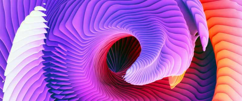 Symmetric, Spiral, Spectrum, Colorful, Rhythm, Purple abstract