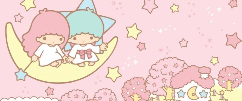 Little Twin Stars, Pink aesthetic, Kiki and Lala, Cartoon, Sanrio