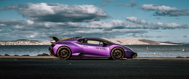 Lamborghini Huracán STO, Purple, 5K, 8K