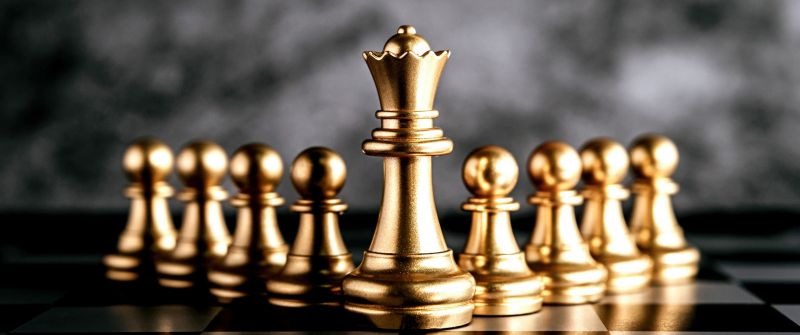 King (Chess), Chessboard, Pawn (Chess), Ultrawide, 5K, Chess pieces