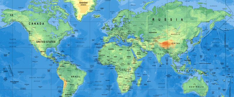 World map, Atlas, Geographic