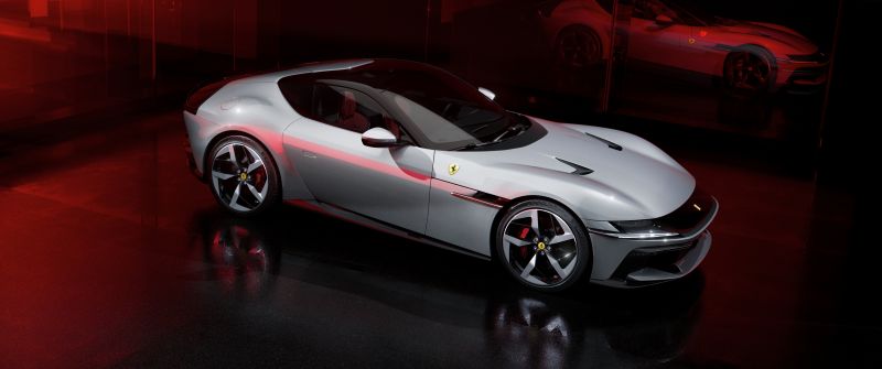 Ferrari 12Cilindri, Dark aesthetic, 8K, 2024, 5K, Sports car