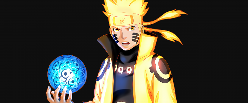 Naruto Uzumaki, Digital render, 5K, Dark background