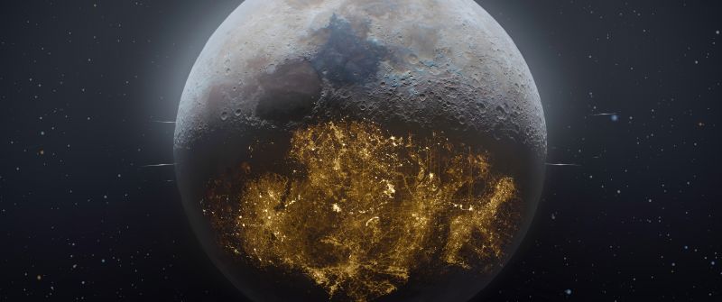 Moon, Future, 5K, Lunar craters