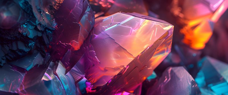 Gemstone, Crystals, Abstract background, 5K, Sparkling