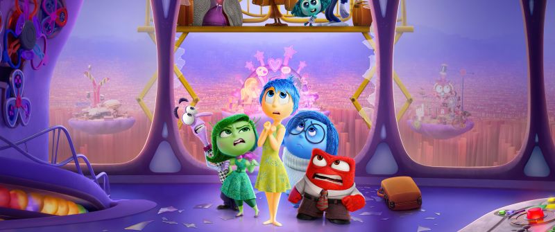 Pixar, Inside Out 2, Character art, Movie poster, Animation movies, Pixar movies, 2024 Movies, Joy (Inside Out), Sadness (Inside Out), Anger (Inside Out), Fear (Inside Out), Disgust (Inside Out), Anxiety (Inside Out), 5K, Embarrassment, Envy