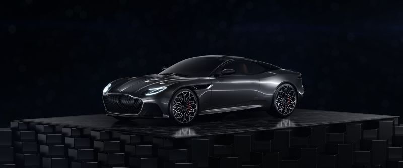 Aston Martin DBS Superleggera, Ultrawide, Dark background, 5K