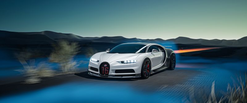 Bugatti Chiron, Aesthetic, CGI, Outdoor