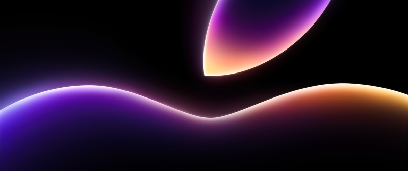 Glowing, WWDC, Apple logo, Dark background