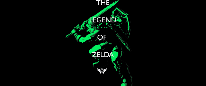 The Legend of Zelda, Link, AMOLED, Black background, 5K