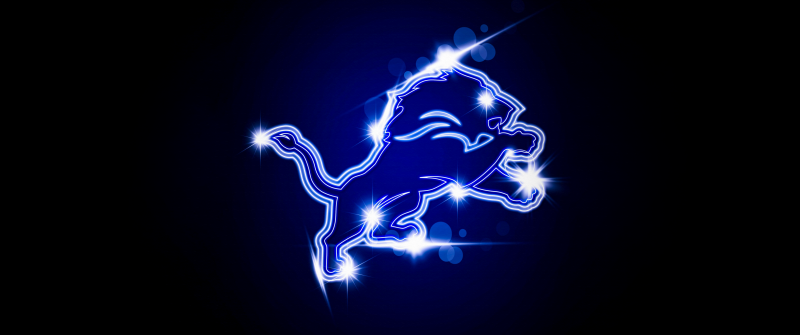 Detroit Lions, Logo, American football team, NFL team, Dark background