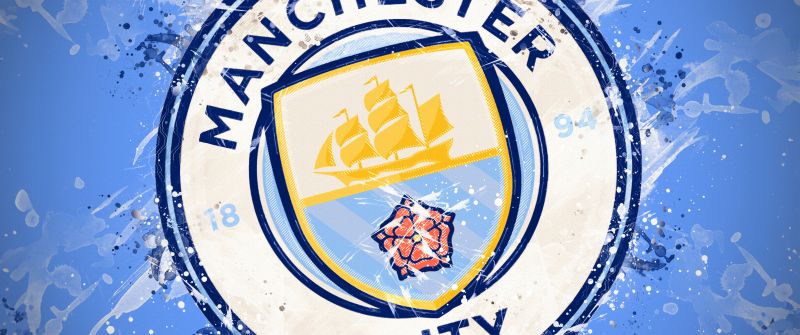 Manchester City FC, Logo, Football team, Soccer, 5K, Premier League club