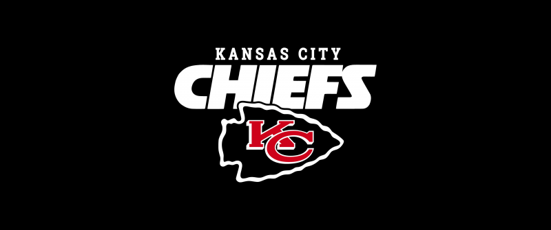 Kansas City Chiefs, Black background, 5K, American football team, AMOLED, NFL team