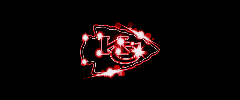 Kansas City Chiefs, AMOLED, NFL team, American football team, Black background