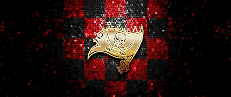 Tampa Bay Buccaneers, Mosaic, American football team, 5K, NFL team, Dark background