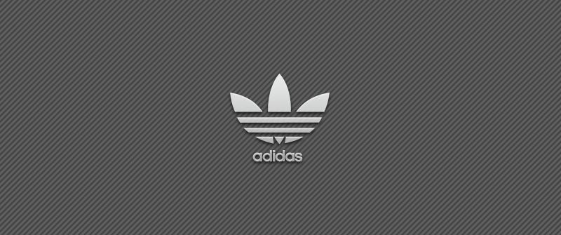 Adidas, Logo, Monochrome background