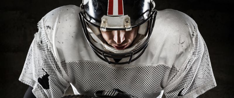 NFL, American football player, Dark background, 5K