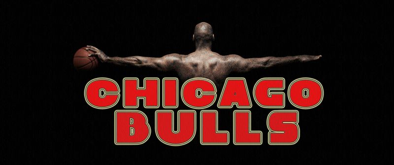 Chicago Bulls, Basketball player, Dark background