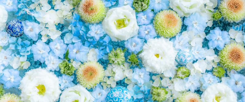 Blue flowers, Bouquet, Blue aesthetic