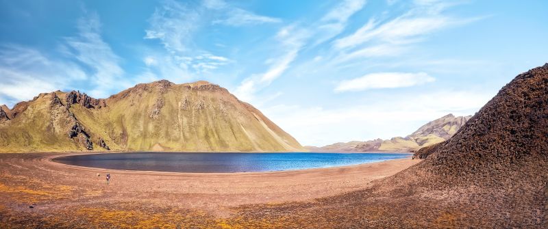 Lake Myvatn, Iceland, Landscape, Body of Water, 5K, 8K