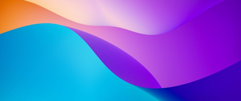 Colorful abstract, Gradient background, Waves, Purple curves