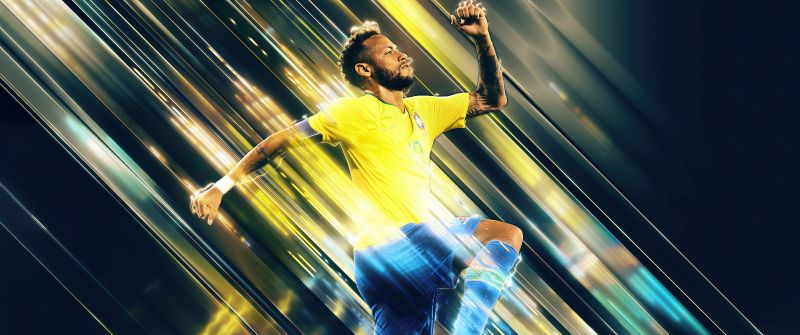 Neymar Jr, Abstract background, Brazilian Football Player, 5K