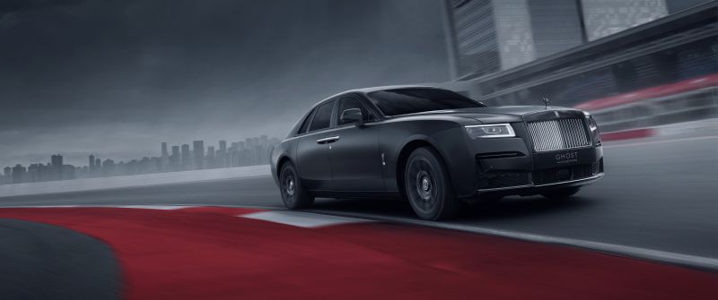 Rolls-Royce Black Badge Ghost, Race track, 5K, 8K