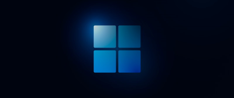 Blue aesthetic, Windows 11, Dark background, Stock, 5K