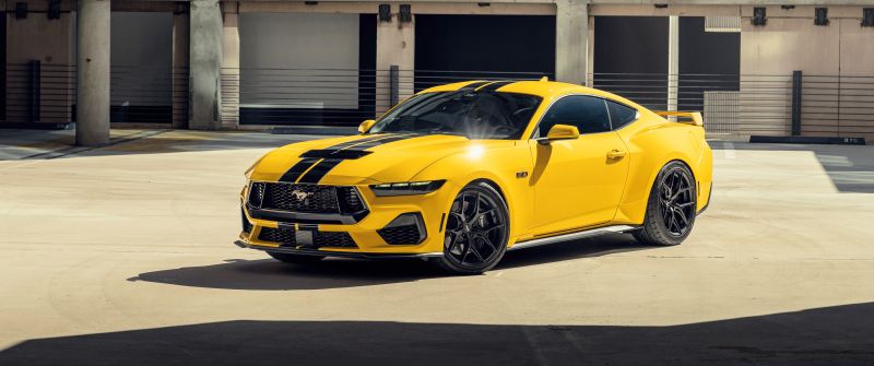 Yellow, Ford Mustang, 5K, 8K, Yellow cars