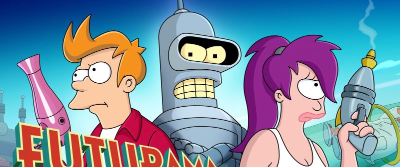 Futurama, Poster, Cartoon, TV series, Animated series, Phillip J Fry, Bender (Futurama), Leela (Futurama)