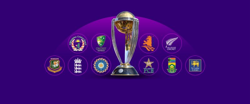 Cricket World Cup, Purple background
