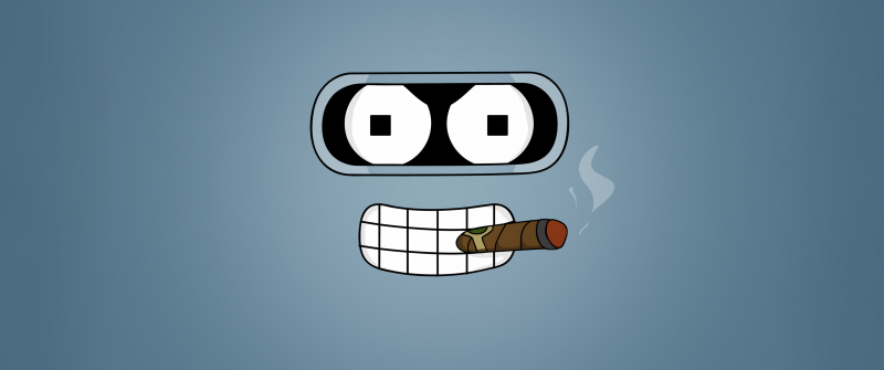 Bender (Futurama), Minimalist, Funny, Cartoon