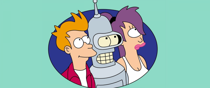 Phillip J Fry, Bender (Futurama), Leela (Futurama), Futurama, Cartoon, TV series, 5K