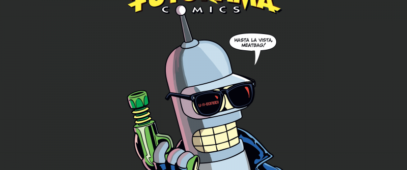 Bender (Futurama), Funny, Cartoon, 5K