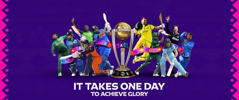 Cricket World Cup, Ultrawide, Purple background