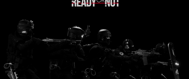 Ready or Not, Video Game, 5K, Black background, SWAT