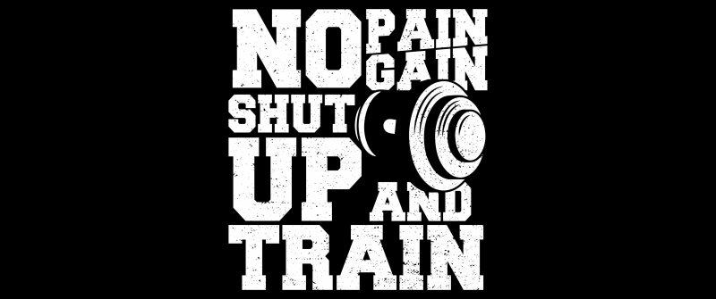 No pain No gain, Weight training, 5K, Inspirational quotes, Motivational quotes, Black background, 5K